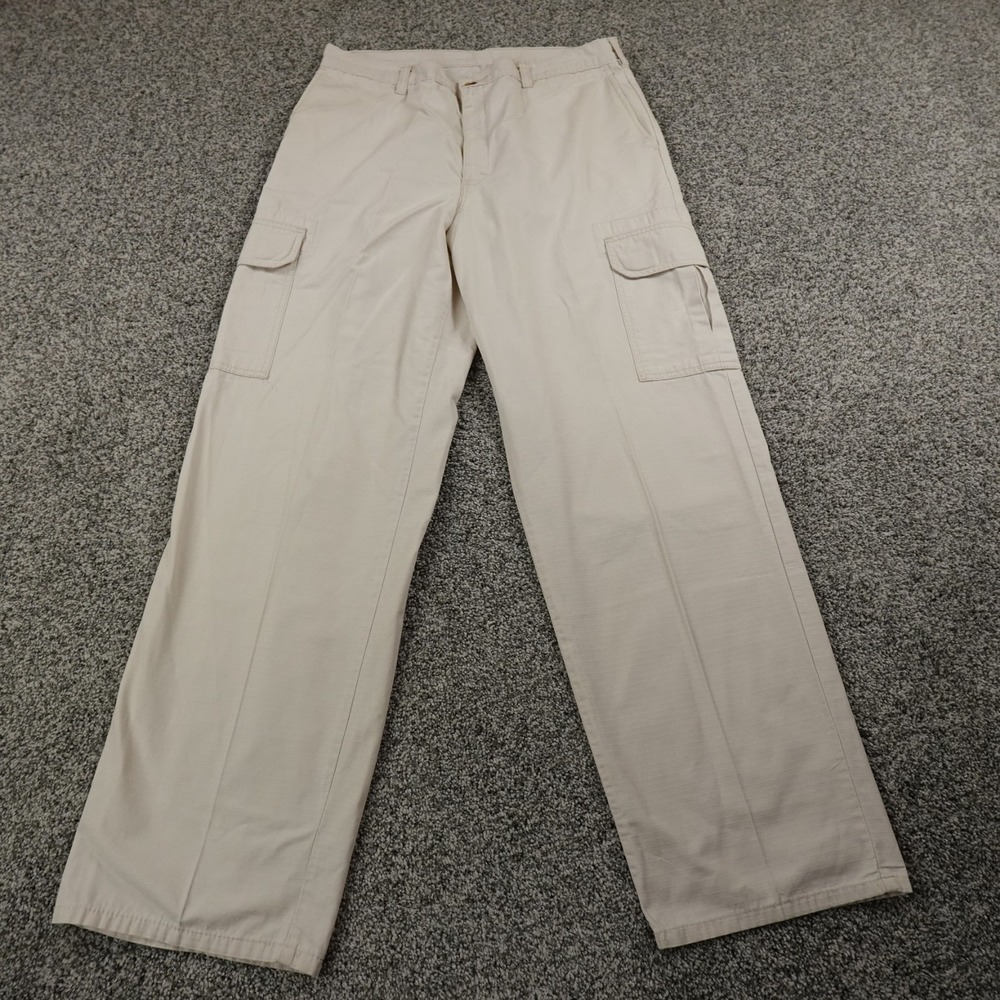 Dickies Pants Mens 34X32 Beige Tan Khaki Cargo Utility Work Canvas Ripstop Skate